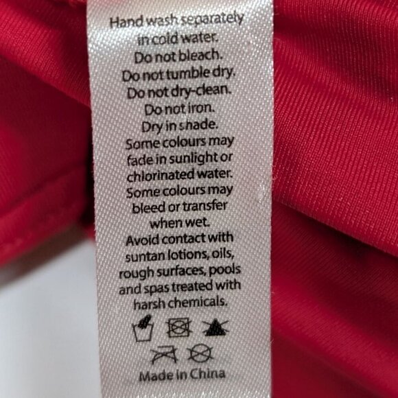 Sea Level Swim Australia Tankini Top Eco Twist Front Red Convertible Women US 10 - Picture 6 of 11